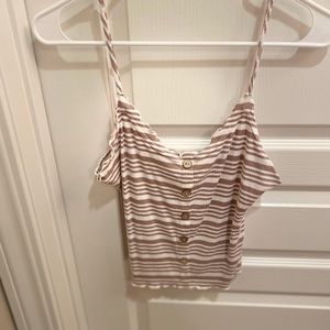 Striped cropped tank